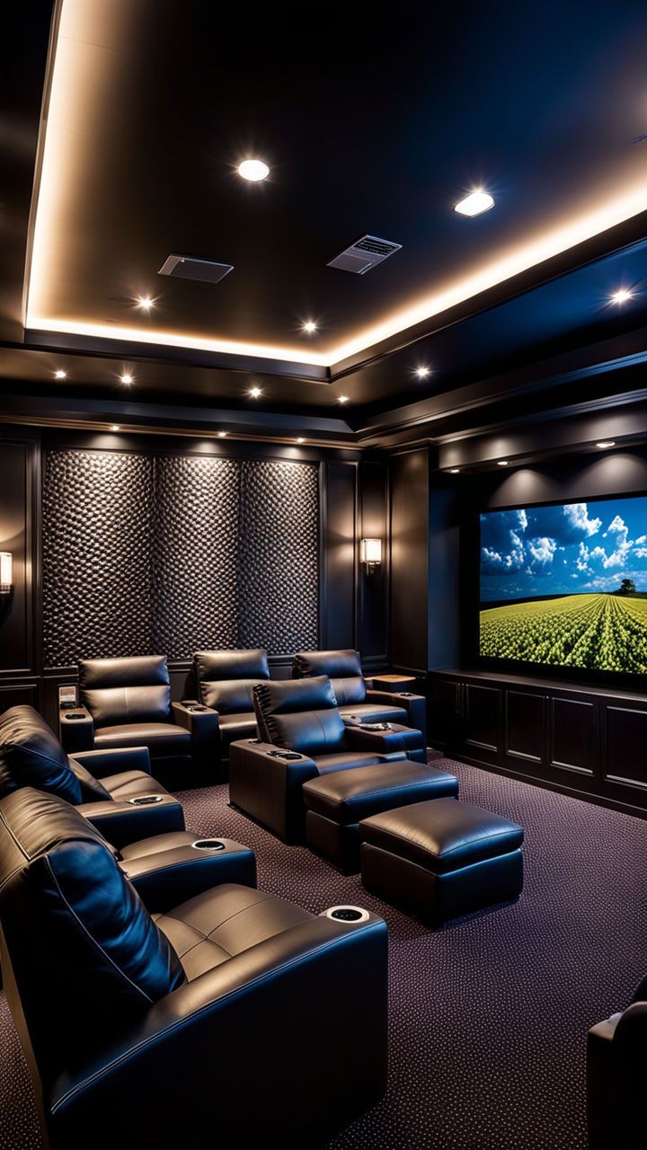 Luxurious Contemporary Home Theater Design
