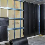 Mass Loaded Vinyl (MLV rubber) wall panelling