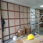 wood wool board wall setup