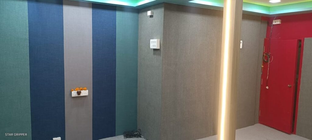 acoustic fabric wall panelling
